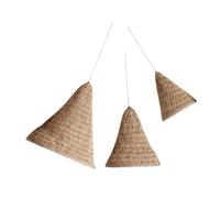 Amosfun 3 Pièces Abat-jour Suspendu Tissé Main Coton et Lin Boho et Décoratif pour Chambre et Salon Style