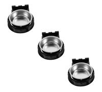 Amosfun 3 Pièces Cendrier Mural Fantaisie Pendaison Cendrier à Extérieur Mural Cendriers Fumée Acier Cendrier Industriel Doré Monter Montable Petit Cendre Monté Moderne Noir PVC