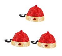 Amosfun 3 Pièces Chapeau empereur déguisement chinoise chapeaux cérémonie chapeau du nouvel an chinois chapeaux asiatiques vêtements chapeau de style traditionnel coiffe hanfu