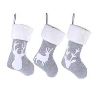 Amosfun 3 Pièces Chaussettes de Noël de Noël Suspendus de noël Feutre de Noël Décorations de Noël Faux Surprise Noel Christmas Tree Pendentif de noël de Sapin de noël en Tissu