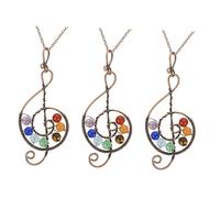Amosfun 3 Pièces Collier Pendentif Cristal Naturel pour Femmes Accessoire Décoratif Élégant pour Fête et Usage Bijoux Chic à Porter avec Toutes Tenues