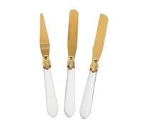 Amosfun 3 Pièces Couteaux à Fromage Acier Inoxydable avec Poignée Cristal Couteaux à Beurre Trancheurs et Spatules pour Fromage et Confiture Ustensiles Élégants pour Cuisine et Apéritifs