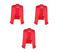 Amosfun 3 Pièces Distributeur de Soda avec Robinet Intégré et Support Rouge Distributeur Boissons Gazeuses pour Bouteille Alimentaire Maintien Boisson sans Perte de Gaz