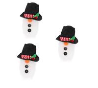 Amosfun 3 Pièces Ensemble De Bouteilles De Noël Adorable Couvre-Bouteille Couvre-Bouteilles De Vin De Noël Fournitures De Noël Approvisionnement en Vin Manchon De Bouteille Chiffon
