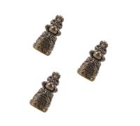 Amosfun 3 Pièces Figurine Feng Shui Monnaie Bronze Antique pour Bureau | Base Large et Équilibrée, Pièce en Bouche, Finition Polie Résistante au Ternissement, Présent Prêt à Offrir