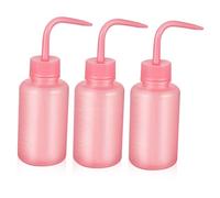 Amosfun 3 pièces Lot de Bouteilles de Lavage Cils Roses Flacons Précis pour Rinçage et Nettoyage Extensions Outils Multifonctions avec Graduation et Bouchon Étanche