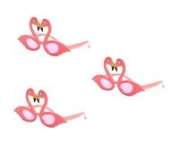 Amosfun 3 Pièces Lunettes Flamant Rose Lunettes Flamant Lunettes De Fête Lunettes Flamant Rose