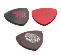 Amosfun 3 Pièces Médiators en Cuir Résistants pour Guitare Électrique et Ukulélé, Accessoires Pratiques Améliorant le Son avec Détails Fins, Boîte de Rangement Couleur Style