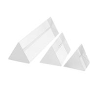 Amosfun 3 Pièces Prisme Triangulaire en Cristal pour Enseignement Physique et Photographie, Structure Unique en Barre Triangulaire, Améliore L'interactivité Expérimentale