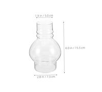 Amosfun 3 Pièces Verre de Lampe Coupe-Vent Vintage Abat-Jour Verre Transparent pour Lampe à Kérosène Remplacement Facile pour Éclairage Intérieur et Camping