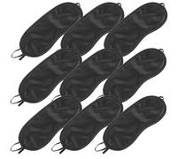Amosfun 30 Pièces Masque de Sommeil Jetable en Polyester Noir, Masque pour Yeux Portable et Occultant, pour Voyage, Festival et Sieste en Avion
