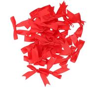 Amosfun 30 Pièces Petits Nœuds Décoratifs en Polyester Rouges | Décoration DIY Réutilisable, Usage Table de Noces, Style Délicat et Romantique, pour Adultes et Garçon et Filles