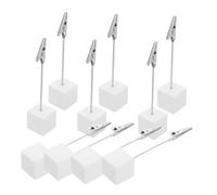 Amosfun 30 pièces Porte Photo avec Base Cube Support Mémo Compact et Portable pour Bureau Maison Étude Design Minimaliste et Naturel pour Notes Photos et Cartes