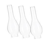 Amosfun 3pièces Abat-Jour Verre pour Lampe à Huile Lot de Couvercles Transparents Décoration Vintage pour Cheminée De Lampe à Pétrole