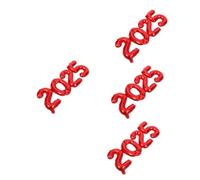 Amosfun 4 Ensembles Ballons Chiffre Aluminium Rouge pour Décoration Fête An Accessoires de Fête Faciles à Installer Parfait pour Réveillon et Célébrations