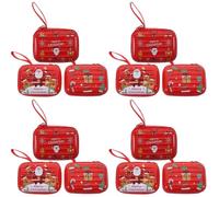 Amosfun 4 Ensembles Porte-Monnaie en Fer De Dessin Animé Caisse De Rangement Caisson De Rangement À Main De Noël Pièce De Monnaie Portefeuille Pendentifs De Noël 3 Pièces * 4