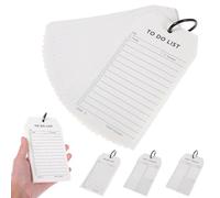 Amosfun 4 Paquets Planificateur de Listes de Tâches, Bloc-notes Agenda Quotidien, 52 Pages, Papier Blanc, Anneau Métallique Détachable, Design Détachable, Rappel, pour Emploi