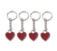 Amosfun 4 Pcs en Forme de Coeur Porte-Clés Coeur Rouge Porte-Clés Décorations Porte-Clés Valentines Fête Faveur