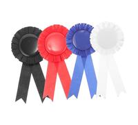 Amosfun 4 Pièces Badges Vierges à Épingle pour DIY Rubans Décoratifs Personnalisables Badge Imprimable pour Mariage et Fête