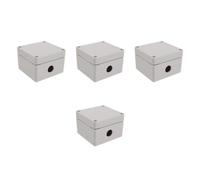 Amosfun 4 Pièces Boîte Électrique Étanche Bornes pour Extérieur, | Ip65, Couvercle Fileté, Trous Multiples, Montage Mural, Compatible Cctv et Contrôle D'accès
