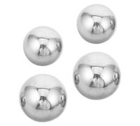 Amosfun 4 Pièces Boule Flottante de Jardin en Acier Inoxydable Argentée | Surface Miroir Ronde, Couverture Adaptable, Réduit L Évaporation, Installation Facile, pour Poissons Décoratifs