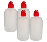 Amosfun 4 Pièces Bouteille de Transfert de Kérosène 500ml en Plastique | Bec Précis, Repères Clairs, Remplissage Contrôlé, Usage Domestique et Lanterne de Camping, Blanc