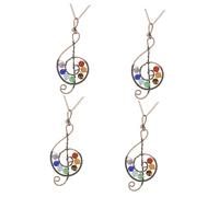 Amosfun 4 Pièces Collier Pendentif Cristal pour Femmes Bijoux Élégants et Design Unique pour Toutes Occasions pour Accessoiriser Tenues Fête et