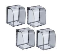 Amosfun 4 pièces Couvercles Étanches pour Prises Murales Transparentes Protection Anti-éclaboussures pour Prises Extérieures Boîte de Protection Adhésive pour Cuisine et Salle de Bain