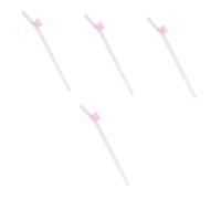 Amosfun 4 Pièces Paille Tige à mélanger Le thé Cocktail fête Luau cotillons tropicaux Boire Un Verre Rose