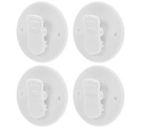 Amosfun 4 PièCes Pinces À Rideau De Douche Auto-AdhéSives pour Fixer Rideaux Et Serviettes Clips Anti-ÉClaboussures pour Salle De Bain HôTel Et Lieux Publics Installation sans Percement