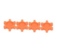 Amosfun 4 Pièces Tampon en caoutchouc de couplage de fleur de prune coussinet d'attelage à mâchoires couplage de prune d'araignée de mâchoire raccord d'araignée Orange
