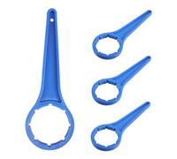 Amosfun 4 Pièces Tendeur De Couvercle De Seau Clé à Bonde Ouvre-bouchon Extracteur De Bouchon De Clé à Capuchon Pour Couvercle Outil D'ouverture De Seau D'huile Bleu Plastique