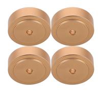 Amosfun 4 Pieds Antidérapants en Bois pour Planche à Découper - Diamètre 30 Mm, Hauteur 10 Mm - Patins de Protection Dorés pour Planches à Découper, Pieds Anti-basculement et