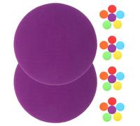 Amosfun 40 Pastilles Rondes Multicolores Autocollantes Fermeture Auto-agrippante pour Marquage Précis au Sol sur Tapis, Réutilisables, pour Salle de Classe, Activités Couleur Aléatoire