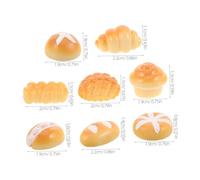Amosfun 40 Pièces Miniature Artificial Bread Props for Dollhouse DIY Crafts Compact Lifelike Faux Bread Decorations for Micro Landscape and Kitchen Display