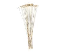 Amosfun 40 Pièces Support De Carte à Fleurs en Métal Bâtons De Fleurs Support De Carte Décorative Titulaire De L'affichage De La Photo Trombones Cœur Golden