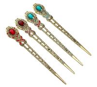Amosfun 4pcs Épingles à Cheveux Rétro en Alliage Strass, Accessoires de Coiffure Chic pour Femmes, pour Styles DIY Lors de Fêtes ou Usage Quotidien Couleur Aléatoire
