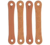 Amosfun 4pcs Porte-baguettes de Batterie en Cuir Pu Marron Sangles de Maintien Réutilisables pour Batteurs Débutants Pratique Stabilité Améliorée Couleur Aléatoire