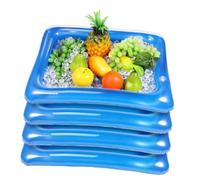 Amosfun 4pièces Bar De Service Gonflable Transparent Pour Glace Plateau Refroidisseur Pour Événements Plein Air