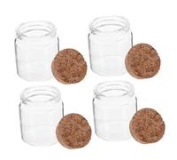 Amosfun 4pièces Bocal Verre avec Bouchon Liège pour Décorations Halloween Et Cadeaux De Mariage Lavable Et Réutilisable