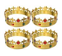 Amosfun 4pièces Couronne de Roi pour Garçons Bandeau Souple Accessoire de Costume pour Halloween Cosplay et Fêtes à Thème