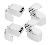 Amosfun 4pièces Supports Étagères Alliage de Zinc pour Tringle de Dressing Renforts Robustes pour Placard Salle de Bain Supports Lourds pour Tringles à Vêtements et Serviettes