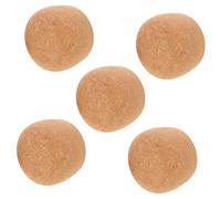 Amosfun 5 Pièces Bouteilles De Bouchons En Liège Bouchons En Bois De Bouteille Ronds Couvercle En Liège En Vrac Beige