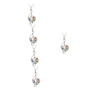 Amosfun 5 Pièces Collier Pendentif Femme Cristal Naturel Bijoux Rétro Élégants pour Anniversaire pour Styles et Décorations