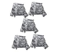 Amosfun 5 Pièces Couvertures de Thermiques Urgence Réutilisable pour Activités de Plein Air Prévient Hypothermie Protège des Conditions Météorologiques Aluminium Argenté et Camouflage