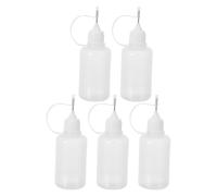 Amosfun 5 Pièces Flacon Distributeur de Colle de Précision 30 Ml en Pe Embout Aiguille Émoussé pour Application Précise en Laboratoire Scientifique et Chimie