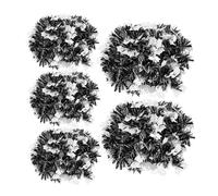 Amosfun 5 Pièces Guirlandes Tinsel avec Paillettes Chat Noir et Blanc Décorations Halloween Intérieur Extérieur pour et Mur Ornements Suspendus Effrayants