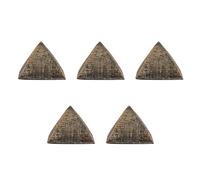 Amosfun 5 Pièces Jouets Bac à Sable Egypte Ancienne pour Les Enfants Pendules à Quartz Mini-Jouets Petites Charnières pour L'artisanat Jouets Miniatures Sculpture Pyramidale Résine Golden