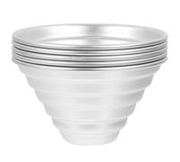 Amosfun 5 pièces Lot de Moules à Gâteau Mini Alliage Aluminium Plaques à Pâtisserie Antiadhésives Réutilisables Résistants à Haute Température pour Muffins et Pudding Ustensiles