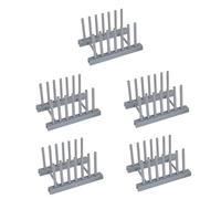 Amosfun 5 Pièces support d'affichage de support de tasse support de stockage de plaque étagère à vaisselle support de soucoupe égouttoir organisateur de rangement de cuisine Grey
